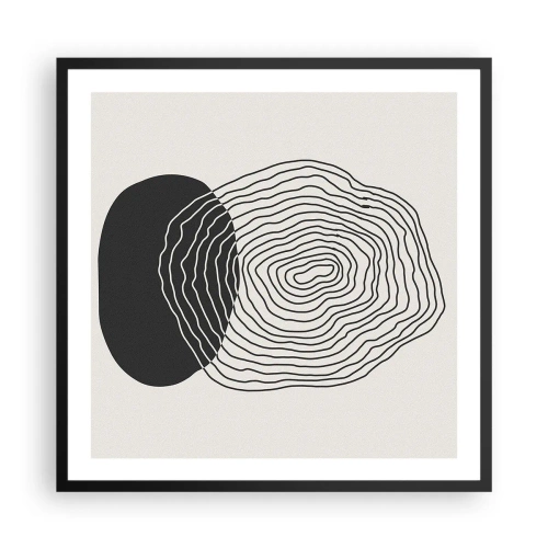 Poster in einem schwarzem Rahmen - Dauer und Schwingung - 60x60 cm