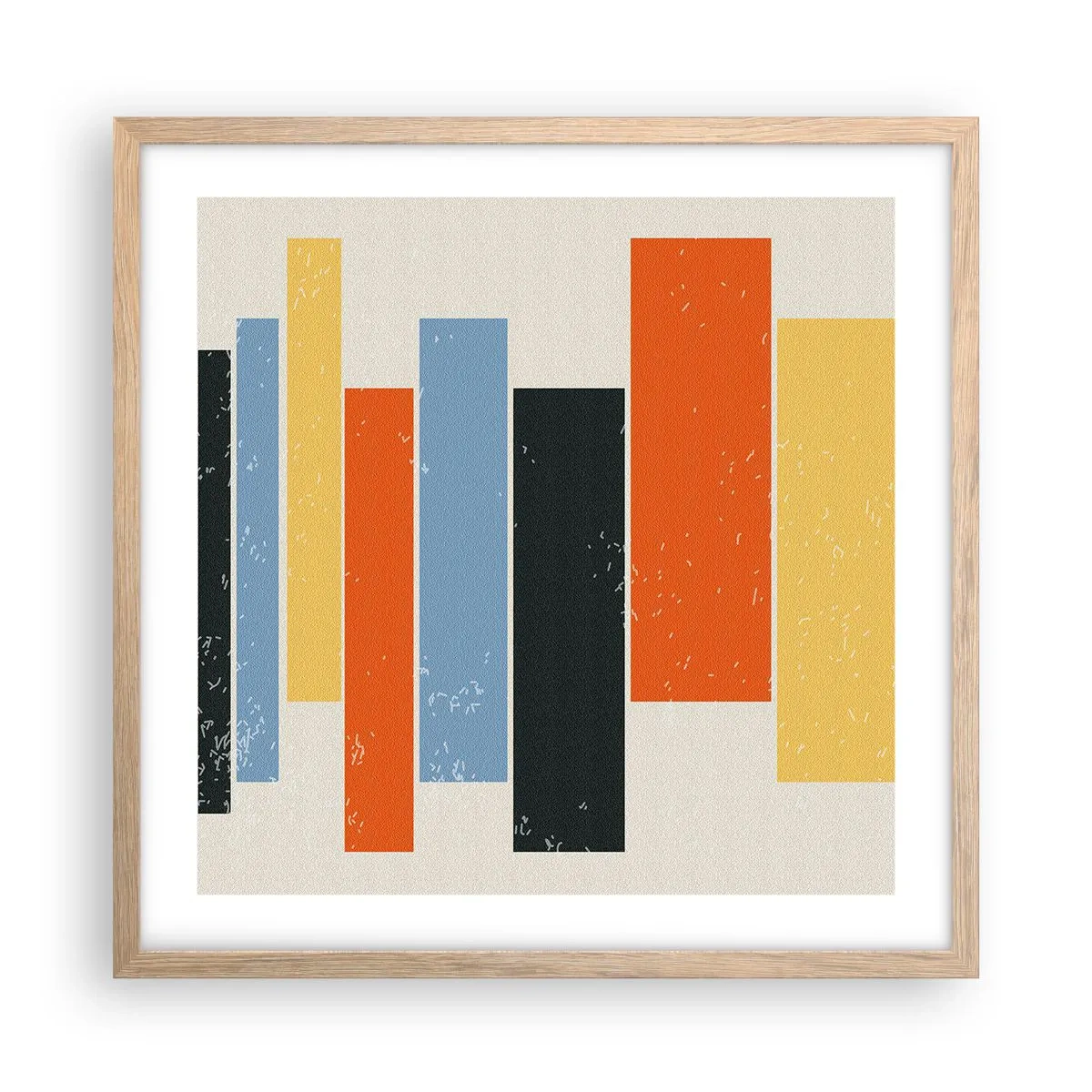 Poster in einem Rahmen aus heller Eiche - Musiknotation - 50x50 cm