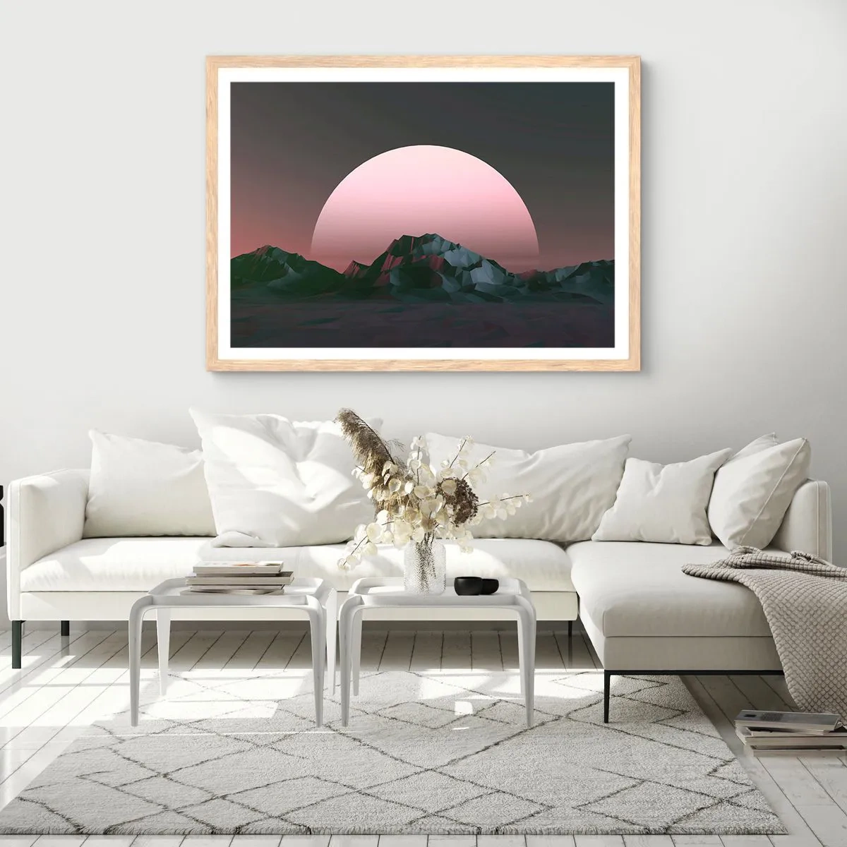 Poster in einem Rahmen aus heller Eiche - In einer Nachbargalaxie - 100x70 cm