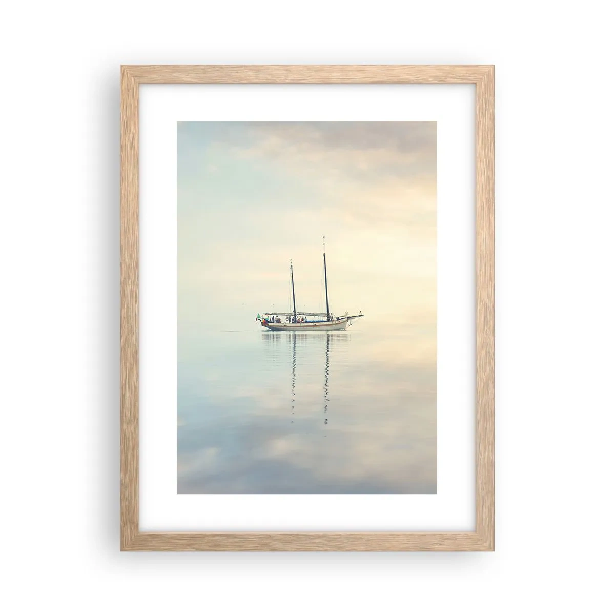Poster in einem Rahmen aus heller Eiche - Im Meer der Stille - 30x40 cm