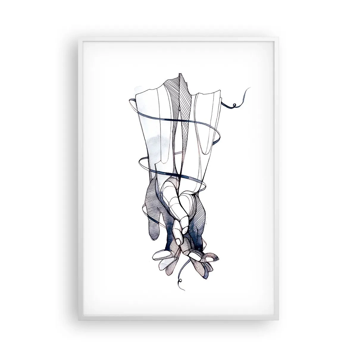 Poster in einem weißen Rahmen - Touch-Studie - 70x100 cm