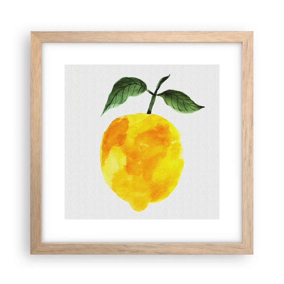 Poster in einem Rahmen aus heller Eiche - So schmeckt man die Sonne - 30x30 cm