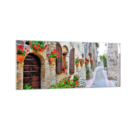 Glasbild - Bild auf glas - Italienische Atmosphäre - 100x40 cm