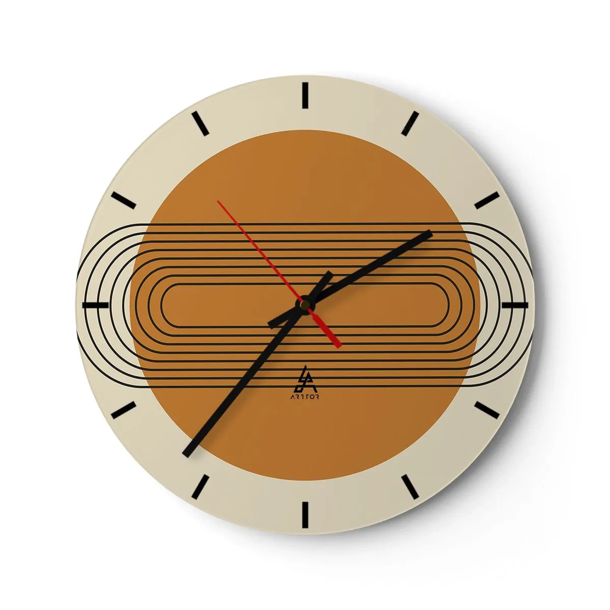 Wanduhr - Glasuhr - Perfekter Plan - 40x40 cm