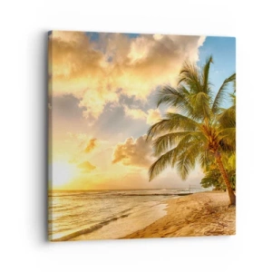 Bild auf Leinwand - Leinwandbild - Ewiger Sommer, immer Urlaub - 30x30 cm