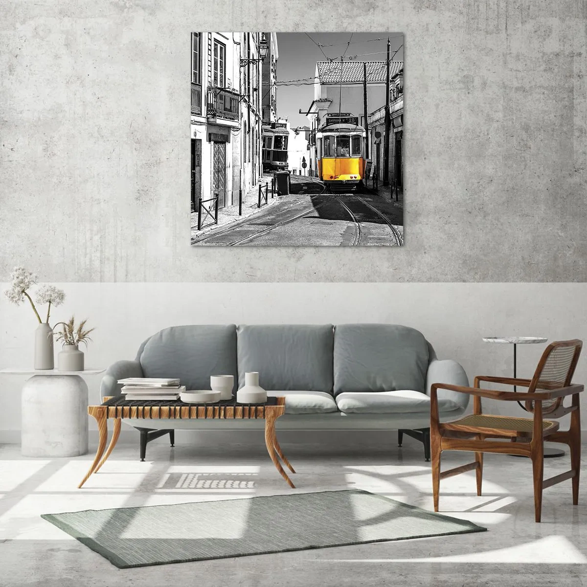 Glasbild - Bild auf glas - Der Geist von Lissabon - 50x50 cm