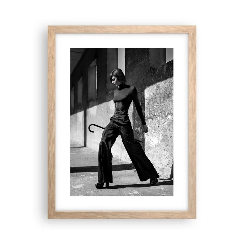 Poster in einem Rahmen aus heller Eiche - Urbane Eleganz - 30x40 cm