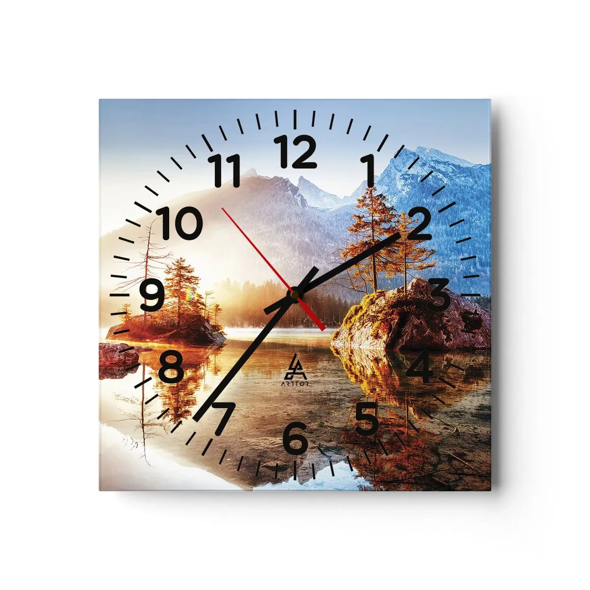 Wanduhr - Glasuhr - Natur in neuem Licht - 30x30 cm