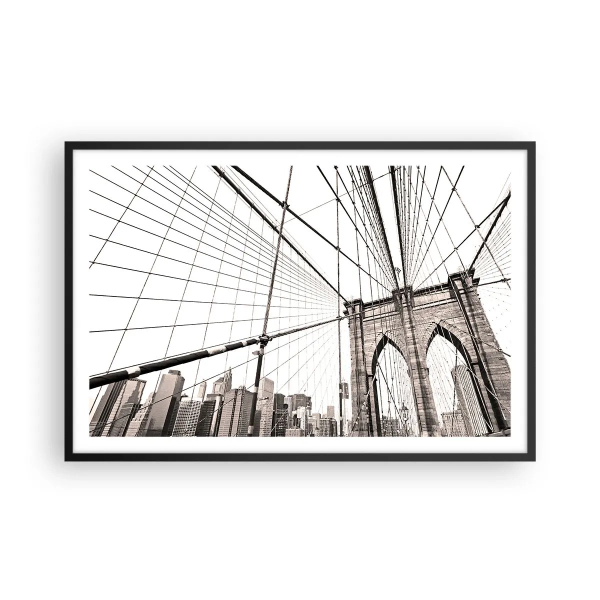 Poster in einem schwarzem Rahmen - New Yorker Kathedrale - 91x61 cm