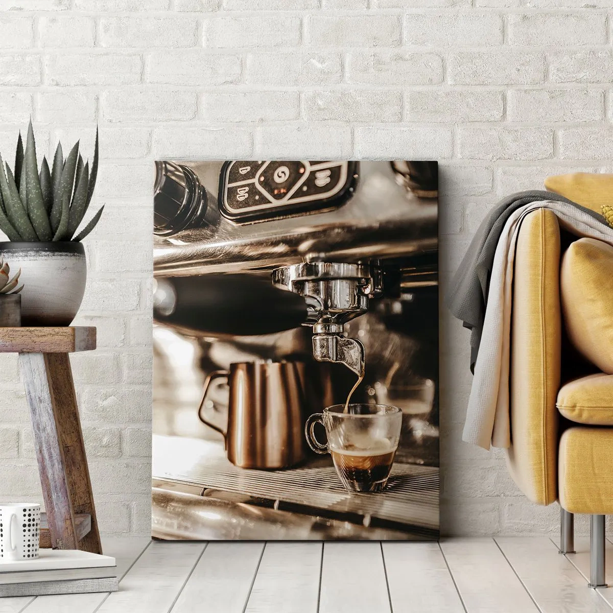 Bild auf Leinwand - Leinwandbild - Kaffeeglanz - 70x100 cm