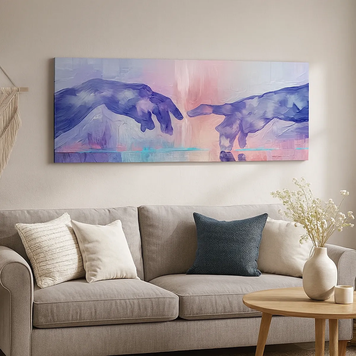 Bild auf Leinwand - Leinwandbild - Göttlicher Funke des Lebens - 30x30 cm