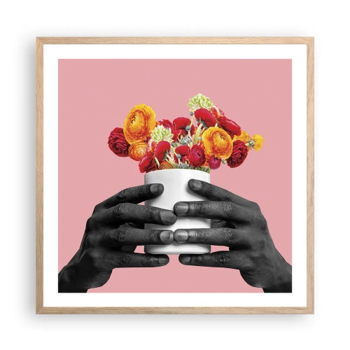 Poster in einem Rahmen aus heller Eiche - Die Apotheose des Lebens - 60x60 cm