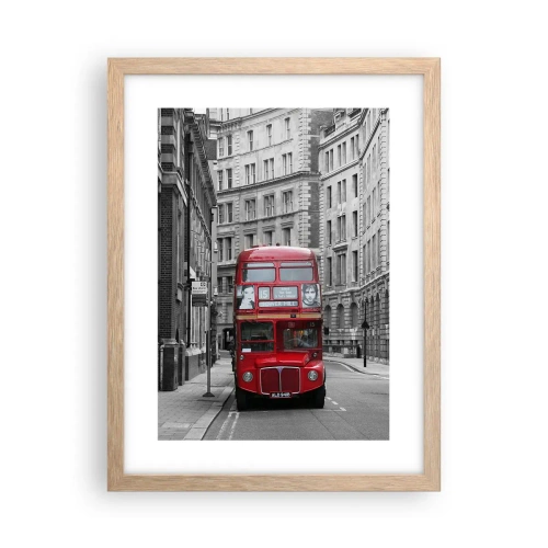 Poster in einem Rahmen aus heller Eiche - Der Alltag muss nicht grau sein - 30x40 cm