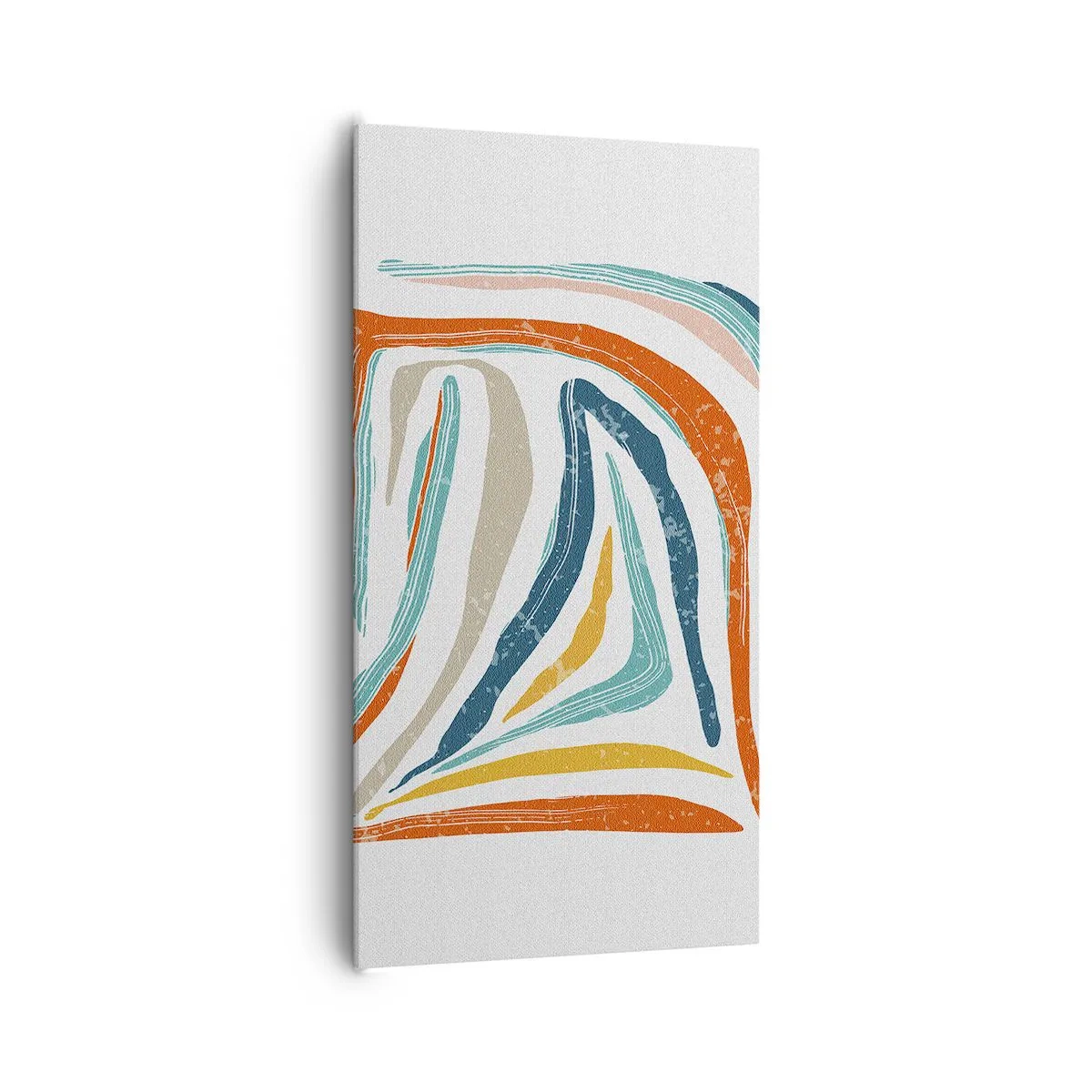 Bild auf Leinwand - Leinwandbild - Abstraktion mit einem freundlichen Lächeln - 65x120 cm