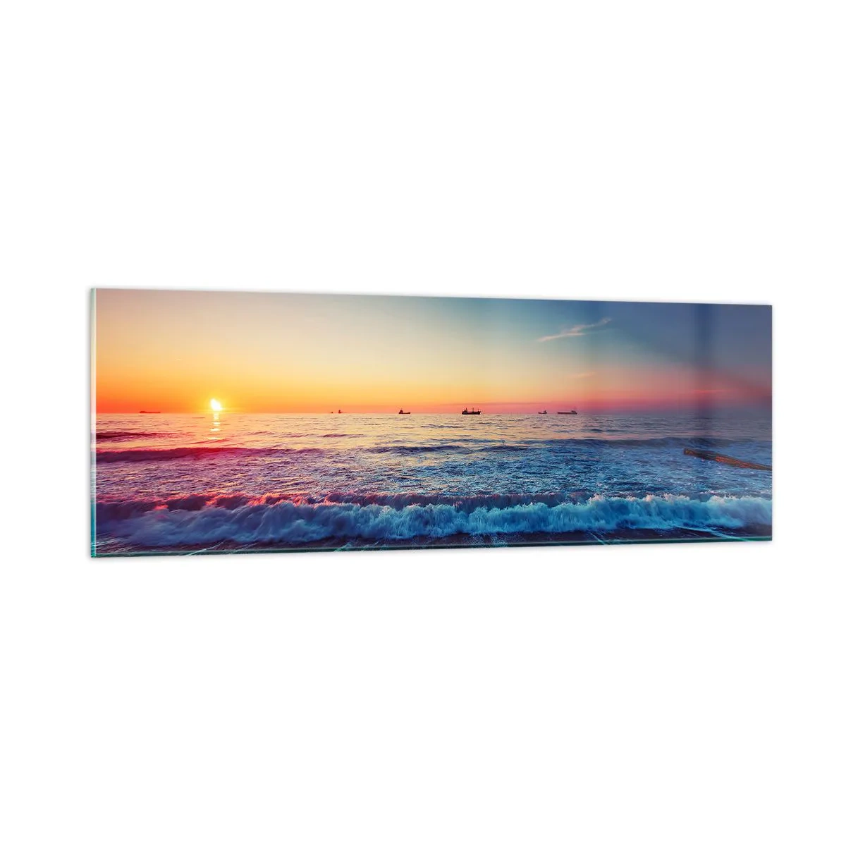 Glasbild - Bild auf glas - Was ist mit dem Horizont? - 90x30 cm