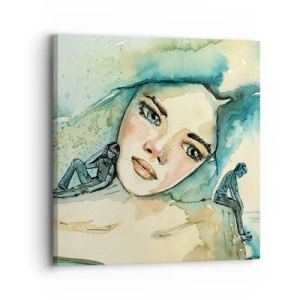 Bild auf Leinwand - Leinwandbild - Bin ich blau? - 30x30 cm
