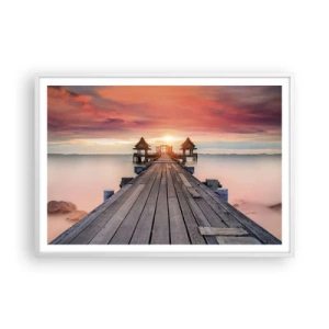 Poster in einem weißen Rahmen - Westen im Osten - 100x70 cm