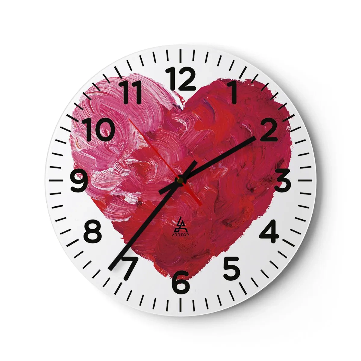 Wanduhr - Glasuhr - Alles was du brauchst ist Liebe - 30x30 cm