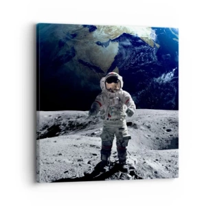 Bild auf Leinwand - Leinwandbild - Grüße vom Mond - 30x30 cm