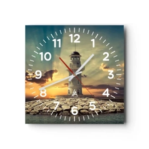 Wanduhr - Glasuhr - Licht - Gut - Schönheit - 40x40 cm