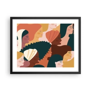 Poster in einem schwarzem Rahmen - Nur Weiblichkeit - 50x40 cm