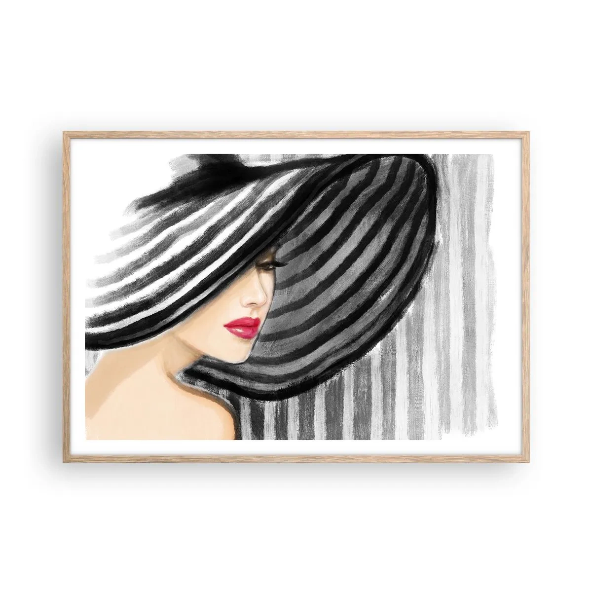 Poster in einem Rahmen aus heller Eiche - Wo soll ich dich finden? - 100x70 cm