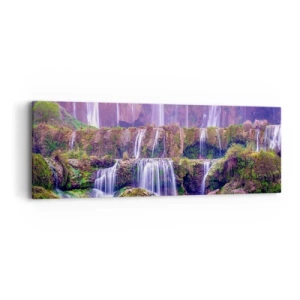 Bild auf Leinwand - Leinwandbild - Treppe zum Himmel - 90x30 cm