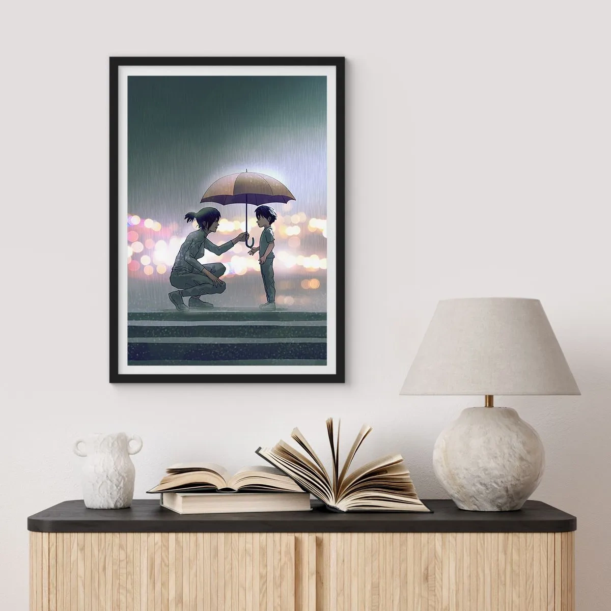 Poster in einem schwarzem Rahmen - Und jetzt ist alles in Ordnung - 30x40 cm