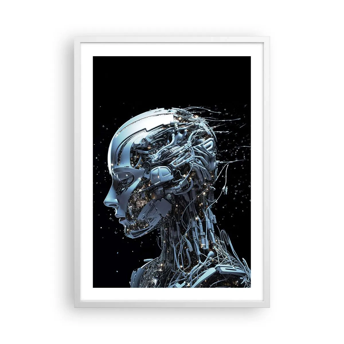 Poster in einem weißen Rahmen - Technologie ist eine Frau - 50x70 cm