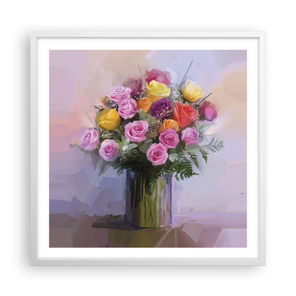 Poster in einem weißen Rahmen - Festgehaltene Schönheit - 60x60 cm