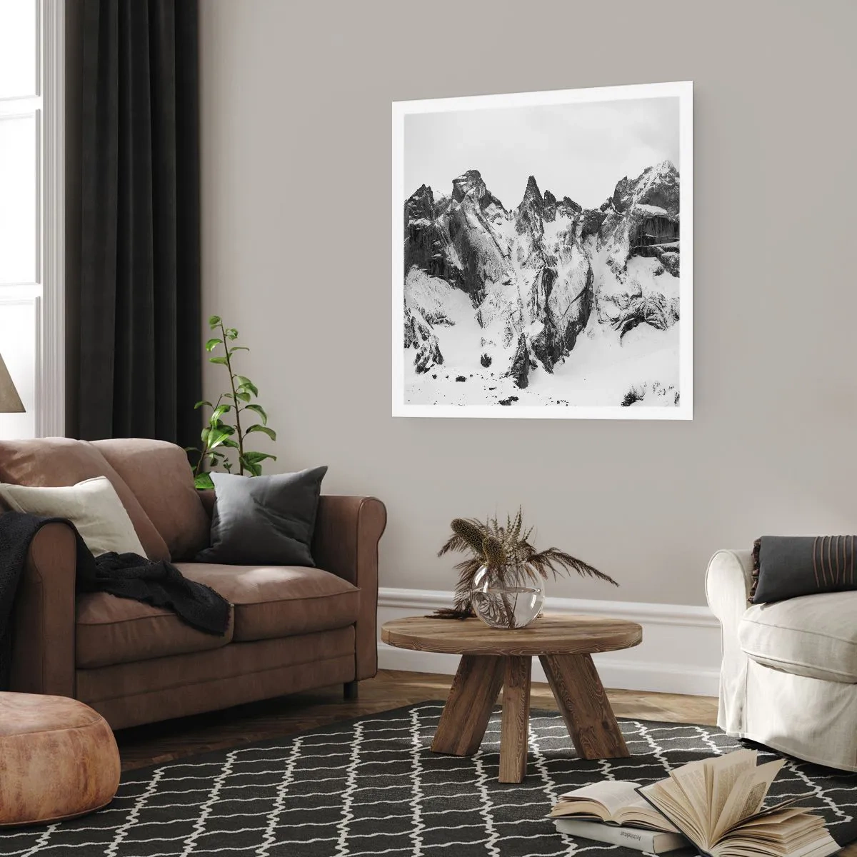Poster - Gefährlicher Granitgrat - 50x50 cm