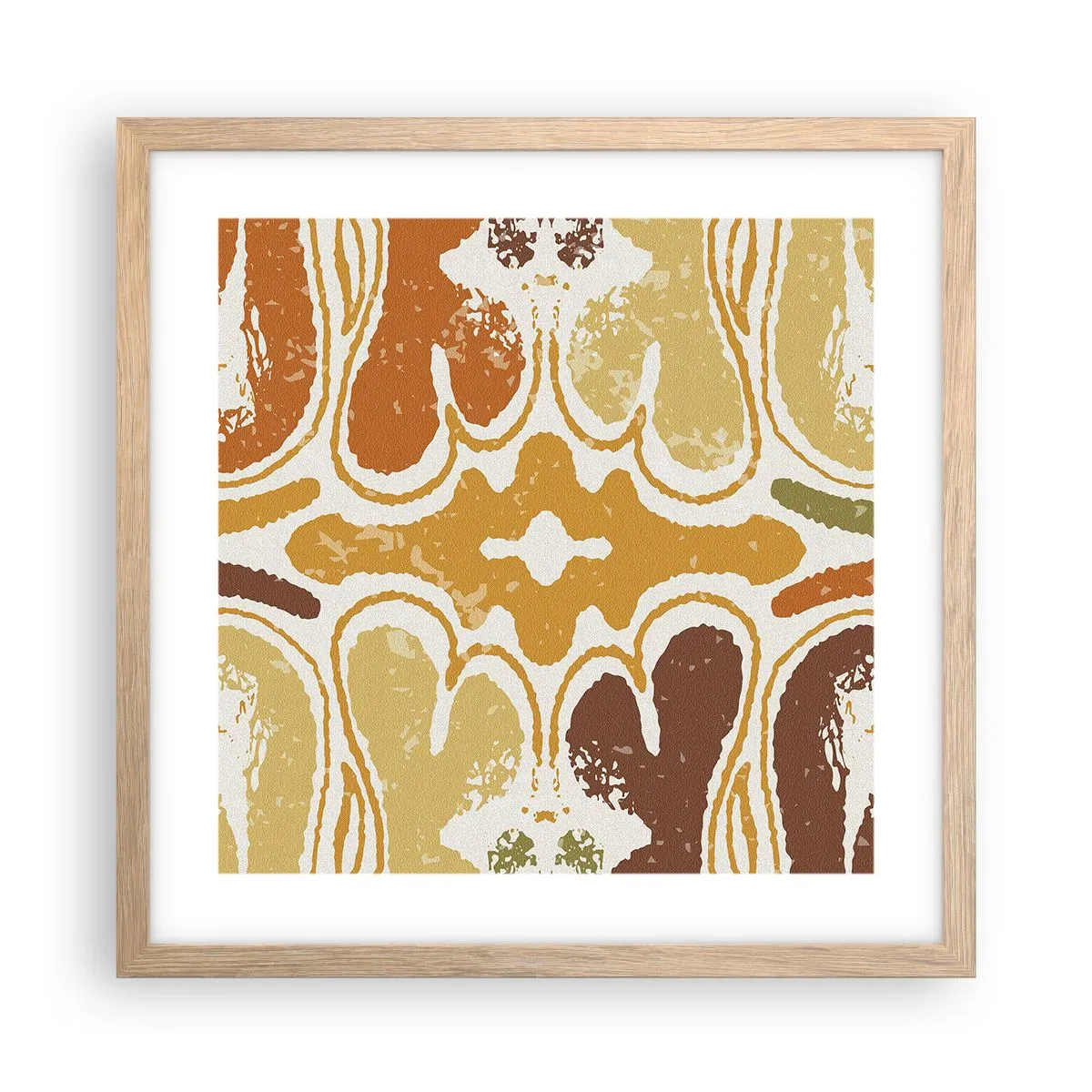Poster in einem Rahmen aus heller Eiche - Sentimentale Abstraktion - 40x40 cm