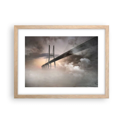 Poster in einem Rahmen aus heller Eiche - Auf dem Fluss, den es nicht gibt - 40x30 cm