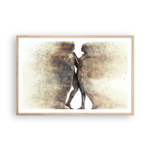 Poster in einem Rahmen aus heller Eiche - Sie erhoben sich aus dem Staub, um zu lieben - 91x61 cm