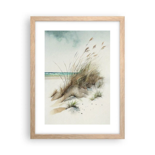 Poster in einem Rahmen aus heller Eiche - Mit Sand bedeckt - 30x40 cm