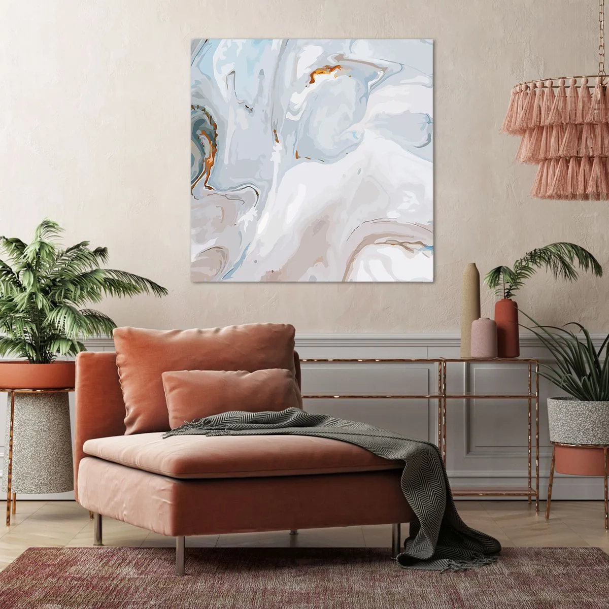 Bild auf Leinwand - Leinwandbild - Das Weiß wird erhoben - 60x60 cm