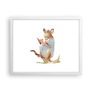 Poster in einem weißen Rahmen - Lies mir vor Mama - 50x40 cm