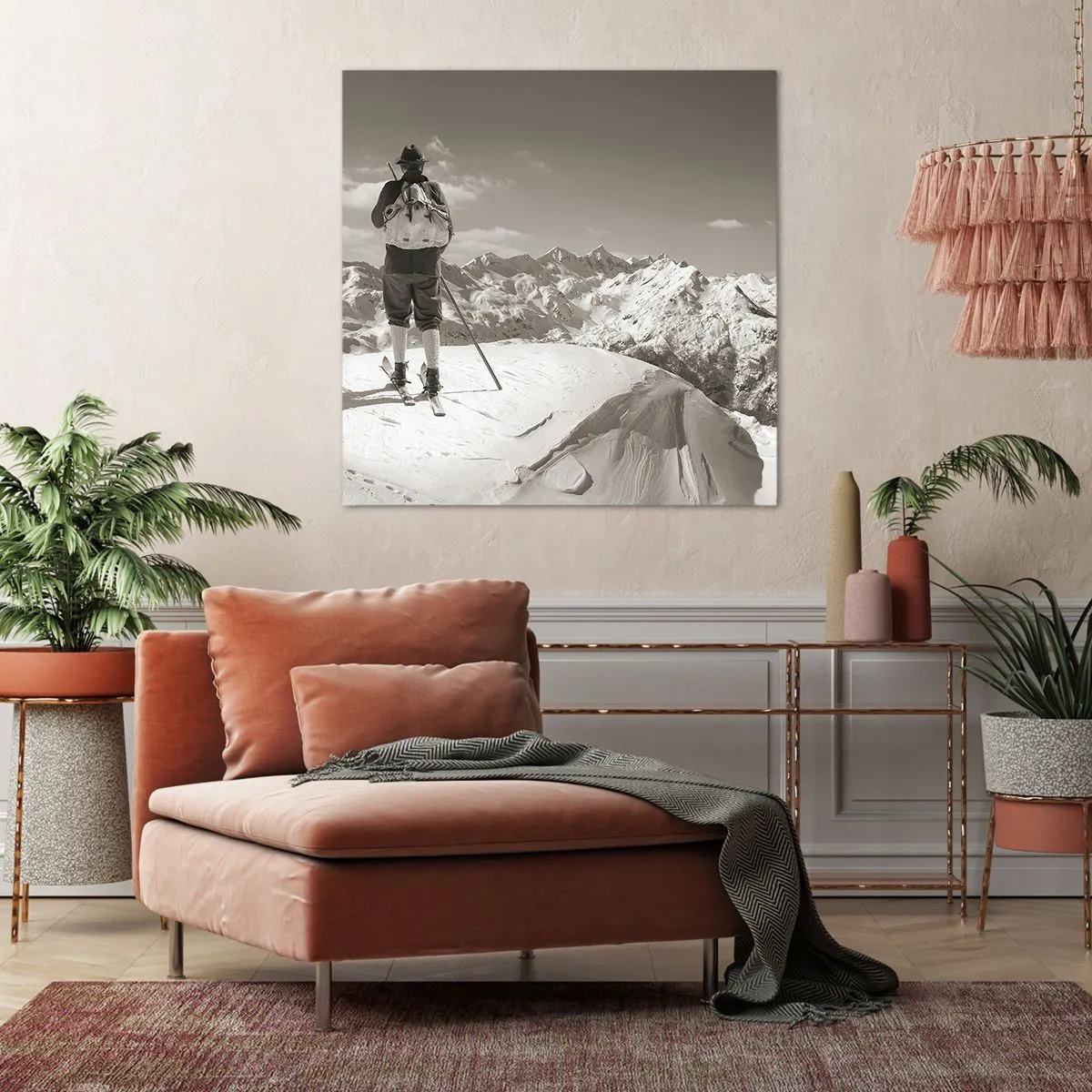 Bild auf Leinwand - Leinwandbild - Und die Berge bleiben unverändert - 30x30 cm