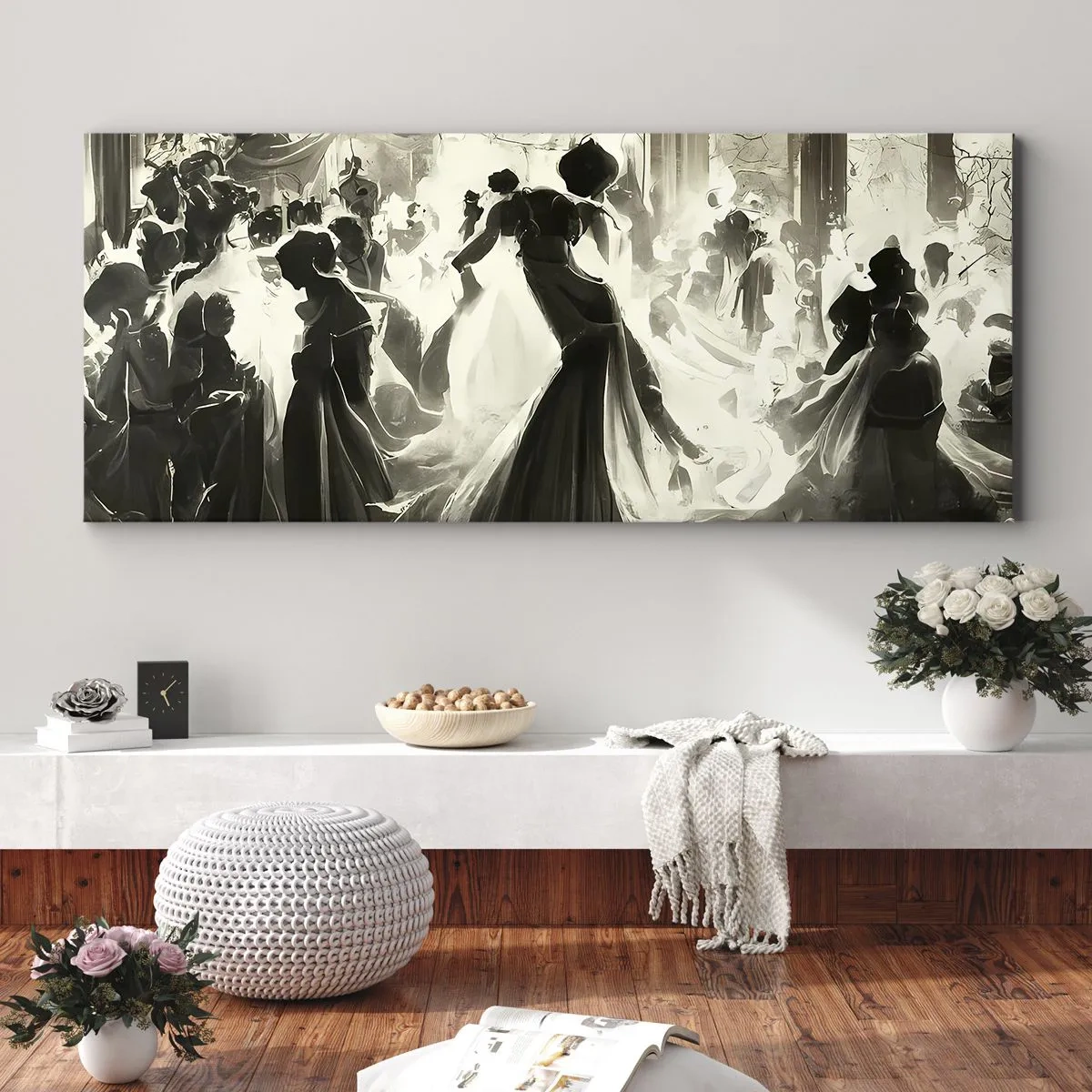 Bild auf Leinwand - Leinwandbild - Die große Maskerade - 100x40 cm