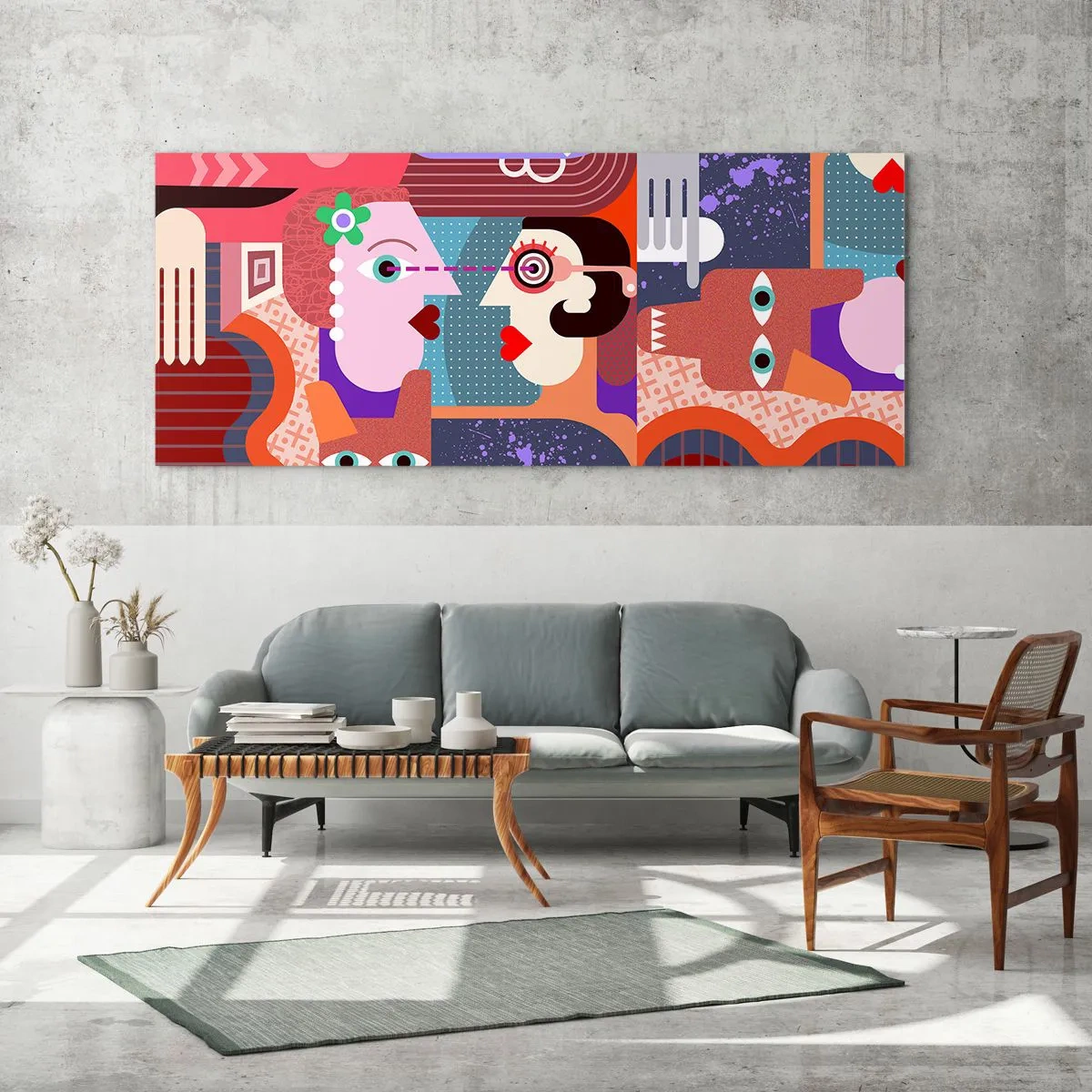 Glasbild - Bild auf glas - Augenhöhe - 90x30 cm