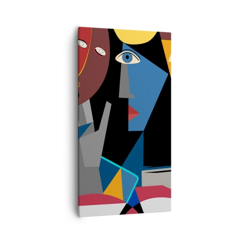 Bild auf Leinwand - Leinwandbild - Gespräch zwischen Kubisten - 55x100 cm