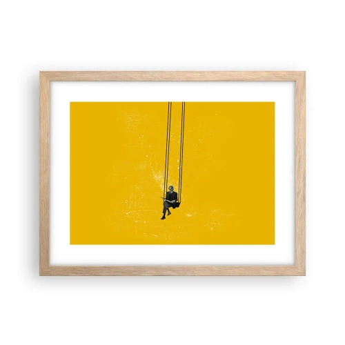 Poster in einem Rahmen aus heller Eiche - Tag wie jeder andere - 40x30 cm