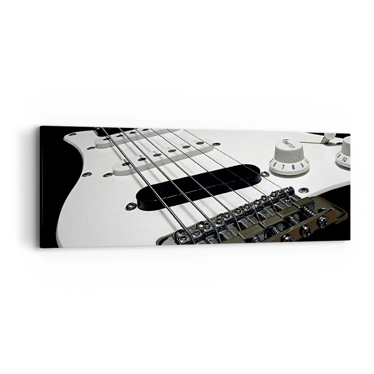 Bild auf Leinwand - Leinwandbild - In Weiß versteckter Ton - 90x30 cm