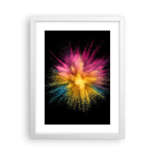 Poster in einem weißen Rahmen - Die Geburt der Farben - 30x40 cm