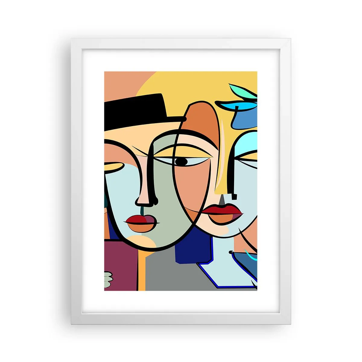 Poster in einem weißen Rahmen - Picassos randez vous - 30x40 cm