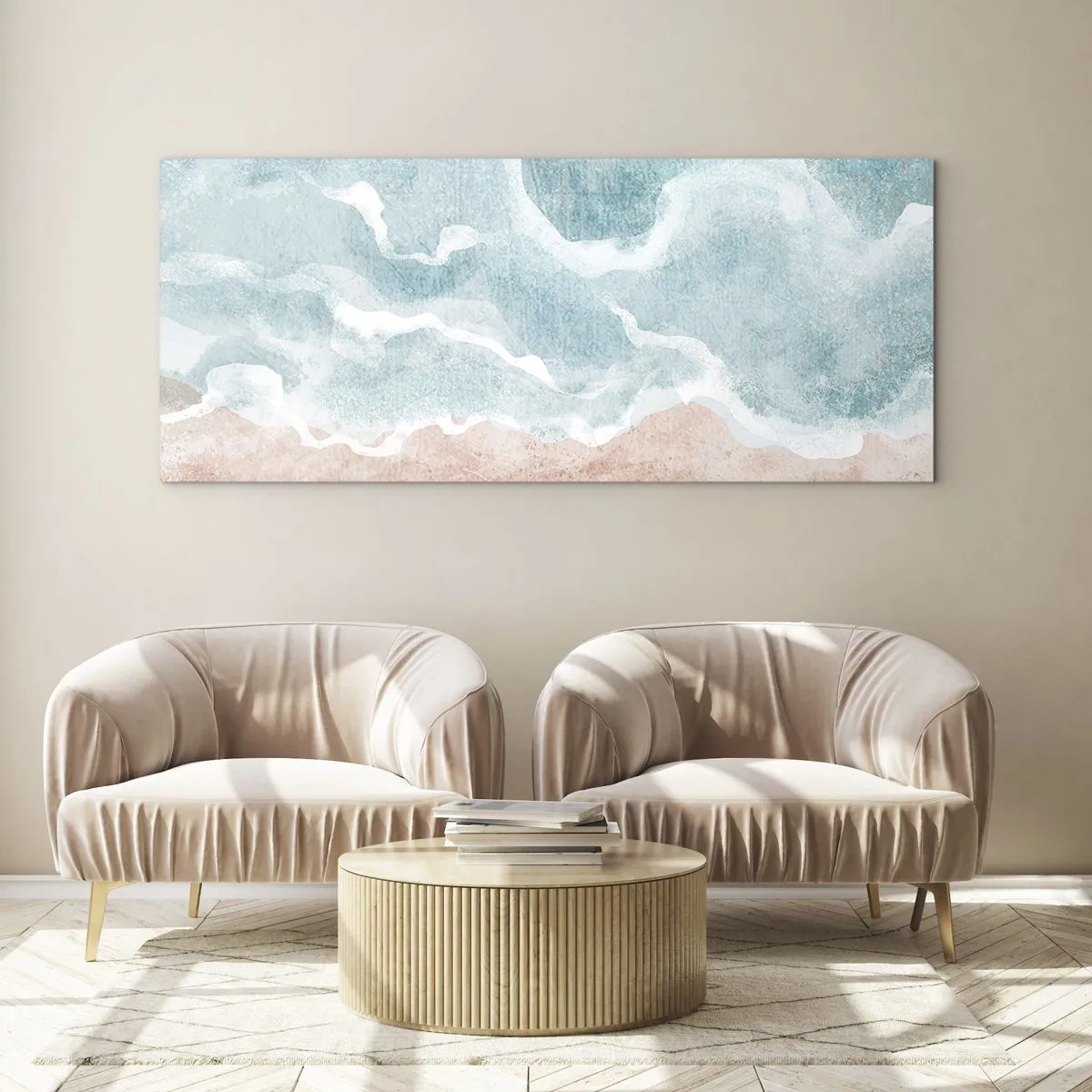 Glasbild - Bild auf glas - Cloud-Abstraktion - 100x40 cm