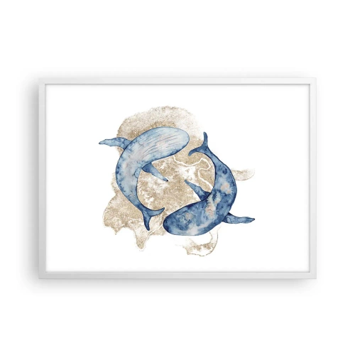 Poster in einem weißen Rahmen - Freundschaft oder Liebe? - 70x50 cm