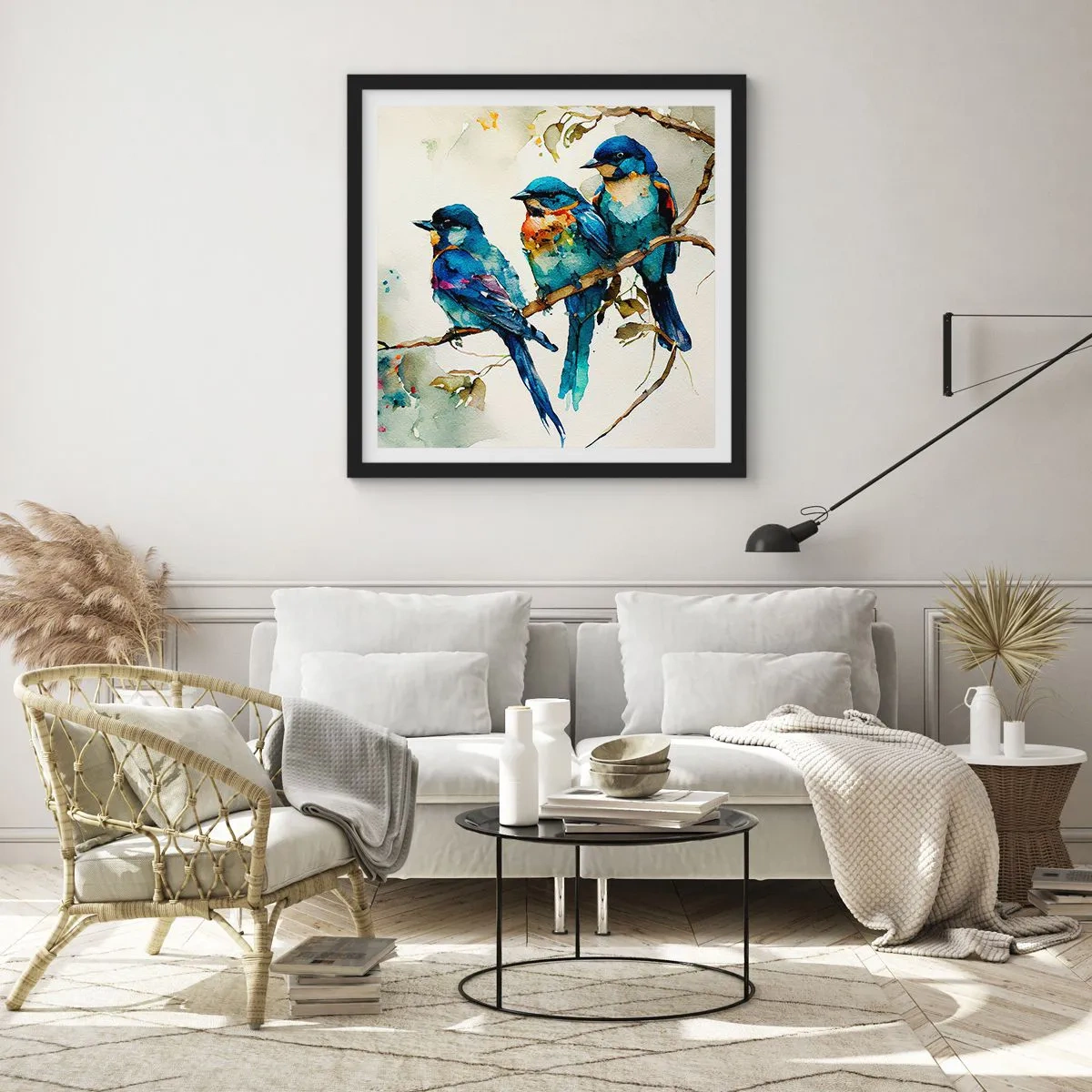 Poster in einem schwarzem Rahmen - War er beleidigt? - 60x60 cm