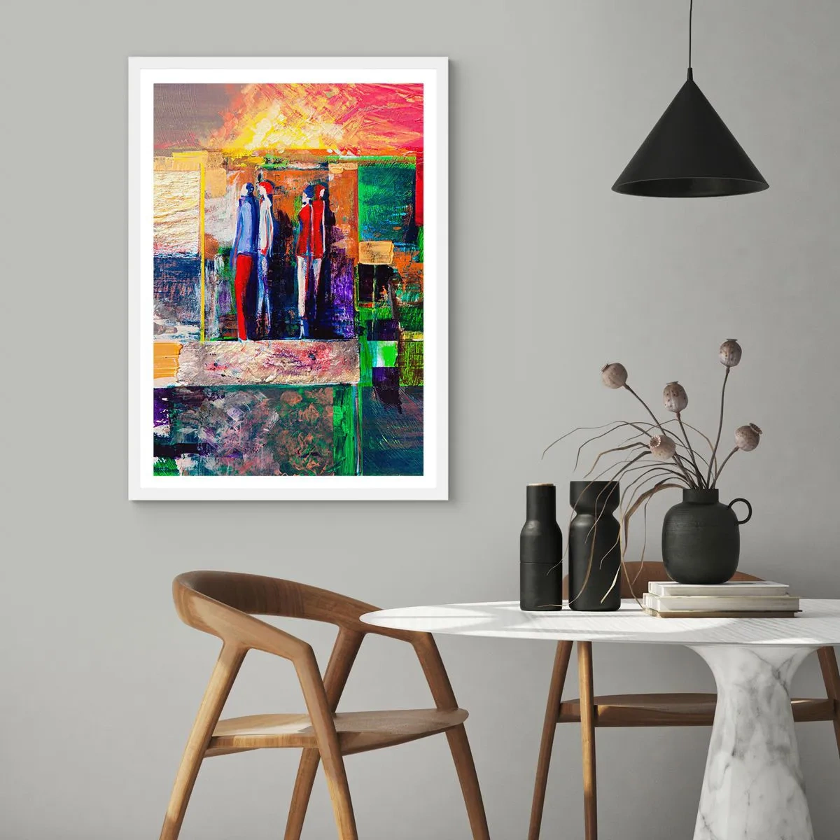 Poster in einem weißen Rahmen - Beziehungen und Emotionen - 40x50 cm