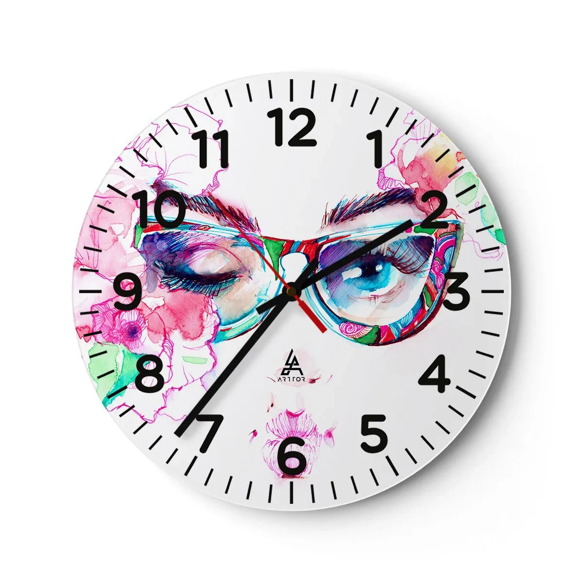 Wanduhr - Glasuhr - Ein verlockendes Versprechen - 30x30 cm